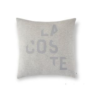Lacoste Broken Logo Gray Square Throw Pillow New In Packaging